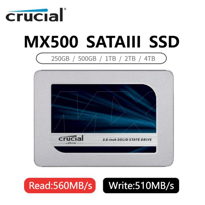 Jual Crucial MX500 HDD SATA3 SSD 500GB 1TB 2TB 4TB Internal