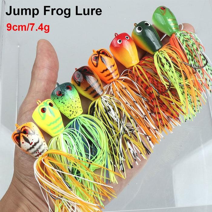 Jual 1Pcs New Jump Frog Lure with Double Sharp Hooks Toad