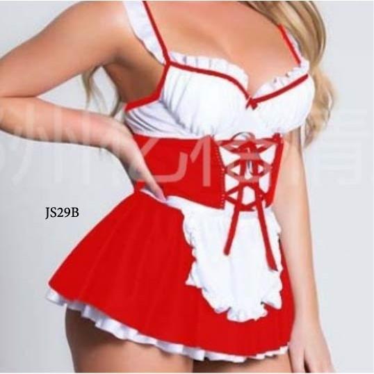 Gambar Jumbo Size Cosplay Maid Premium Lingerie Kostum Pelayan Dewasa JS29A - Merah dari Bebe Night Gown undefined Tokopedia