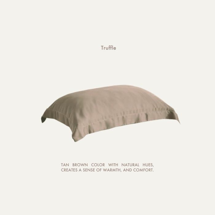 Gambar Nou - Tencel Pillow Case / Bolster Case Set (Sarung Bantal / Sarung Guling) - Souffle, Pillowcase - Truffle, Set o1 dari kendelstr undefined Tokopedia