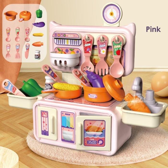 Gambar Mainan Anak 28T-4 DREAM KITCHEN Mainan Alat Masak Anak Kitchen Set - Tanpa Bubble - Tanpa Bubble dari Hallo shop2 undefined Tokopedia