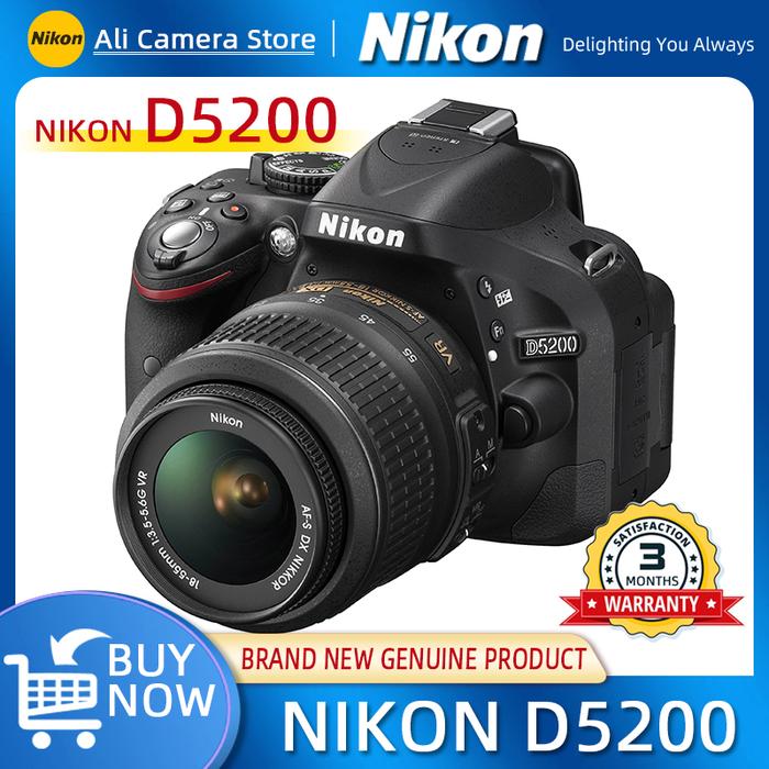 Nikon D5200 Digital Slr Camera New Optional 18-55mm Zoom Lens Black  Photography Camera Professional Dslr Camera