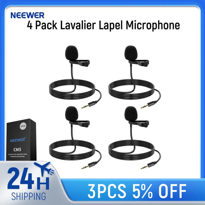 Jual Neewer Pack Lavalier Lapel Microphone Compatible with Rode