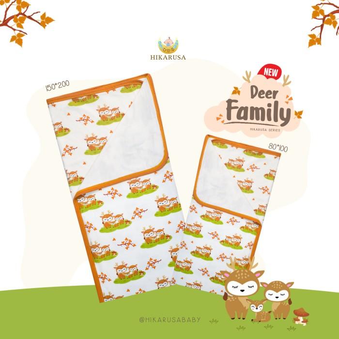 Gambar Hikarusa HIKARU Selimut Bayi Anak Blanket BAMBOO TENCEL DOUBLE LAYER #**# - Deer Family dari jimishop88 undefined Tokopedia