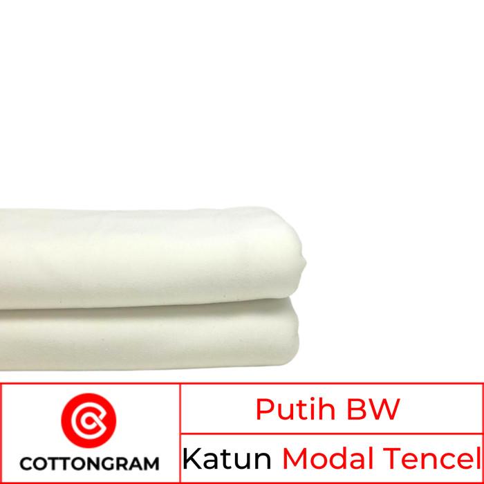 Gambar COTTONGRAM Kain Kaos Bahan Cotton Combed Tencel per Kg - Latte, 500g Kain Saja - Putih BW, 500g Kain Saja dari diarymu undefined Tokopedia