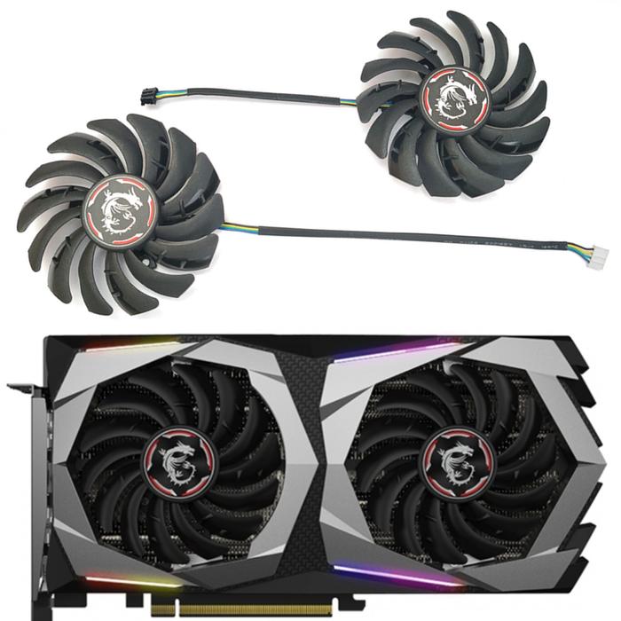 Jual NEW 87MM 4PIN PLD09210S12HH RTX 2060 SUPER GPU Fan，For MSI