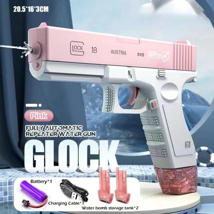 Gambar Pistol Air Elektrik Mainan Anak Water Gun Tembakan Olahraga Outdoor - Biru[terlaris] - Merah Muda dari dittasttore undefined Tokopedia