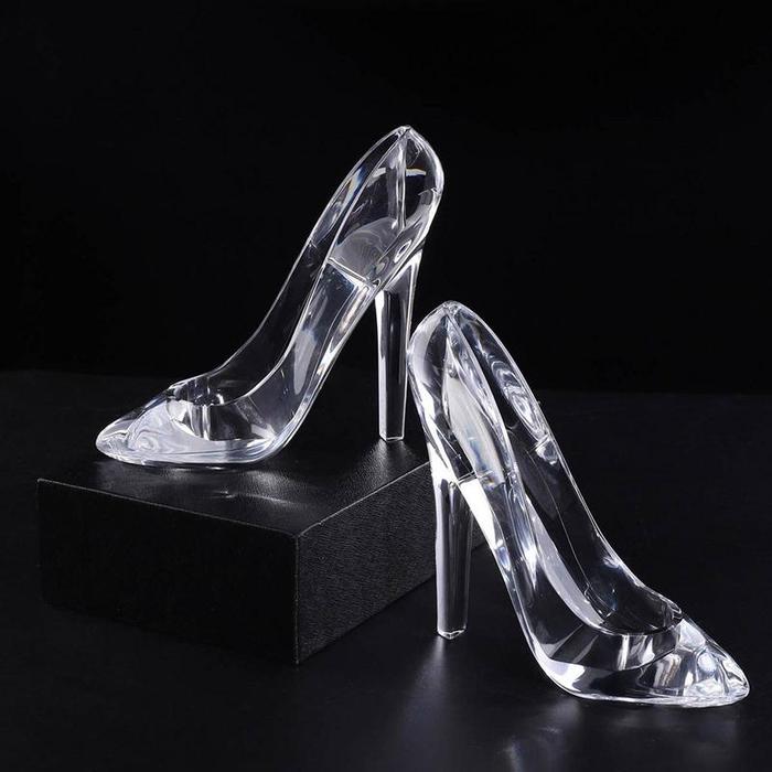 Jual Cinderellas Crystal Glass Slipper Shoe Transparent Acrylic