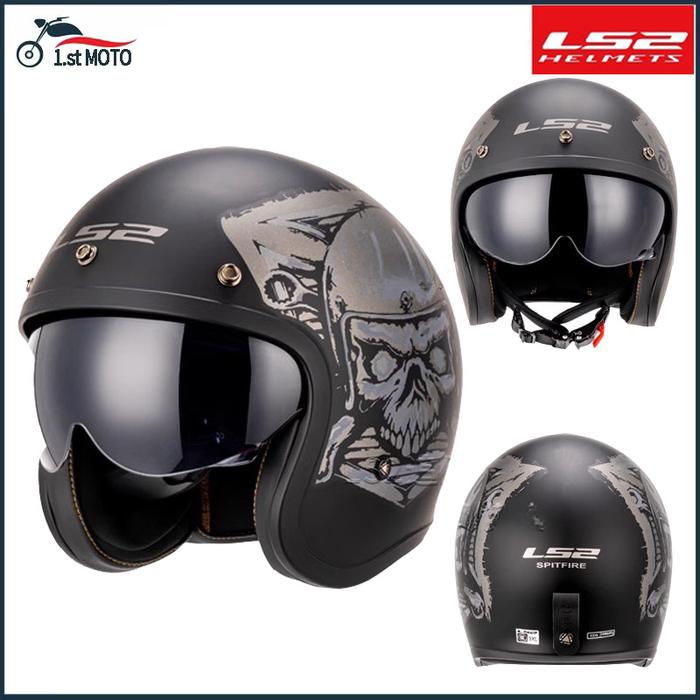 Jual Original LS2 OF599 Motorcycle Helmet Half Helmet 3/4 Capacete