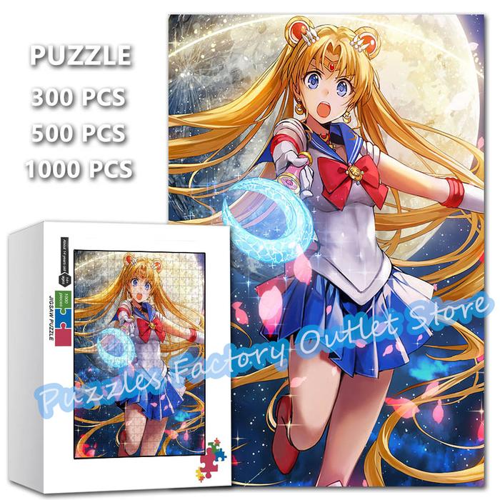 Jual Japanese Cartoon Print Puzzle Sailor Moon 300/500/1000 Pieces