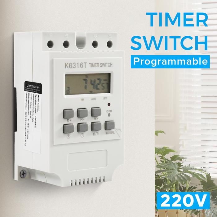 Gambar Saklar Timer Otomatis Stop Kontak Timer Switch Relay 32 Program - Putih dari Aardelia undefined Tokopedia