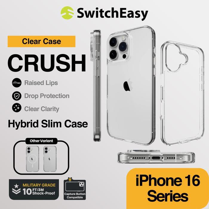 Gambar Case iPhone 16 Pro Max / 16 Pro / 16 Plus / 16 SwitchEasy Crush Magsafe Clear Casing Cover - Clear, 16 dari SwitchEasy Official undefined Tokopedia