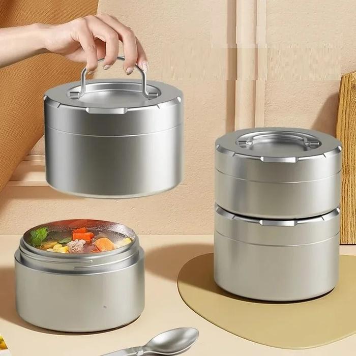 Gambar Insulated Lunch Box Bucket Stainless Steel Office Worker Brings Meals To Students Multi-layer Portable Lunch Box Soup Bowl dari Ecin toasih54 undefined Tokopedia