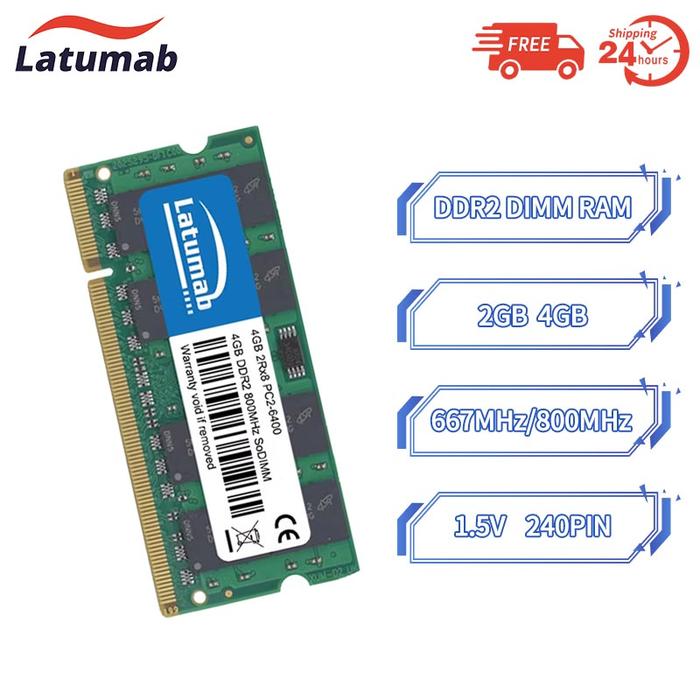Jual Latumab Memoria RAM DDR2 4GB 8GB 800MHz 667MHz Laptop SODIMM