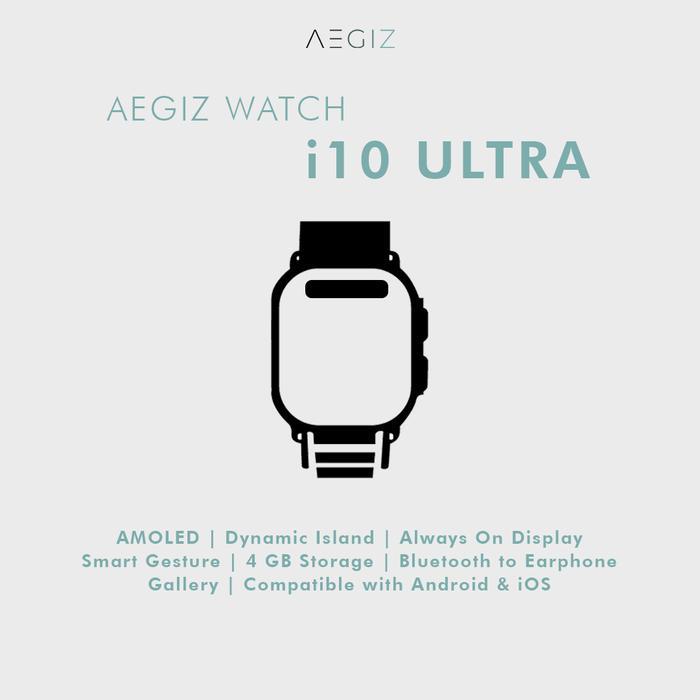 Gambar [ Smartwatch 4Gb 399K ] Aegiz I 10 Ultra Series Black And Silver | Include Charger | Layar Amoled | Memory Internal 4Gb | Anti Air | Gps Track | Olahraga Lari | Gratis Ongkir | Bisa Cod |Pelacak Detak Jantung|Nfc Bluetooth Telepon Wireless Jam Tangan New - SILVER dari MANGKU PEDIA undefined 4 Tokopedia