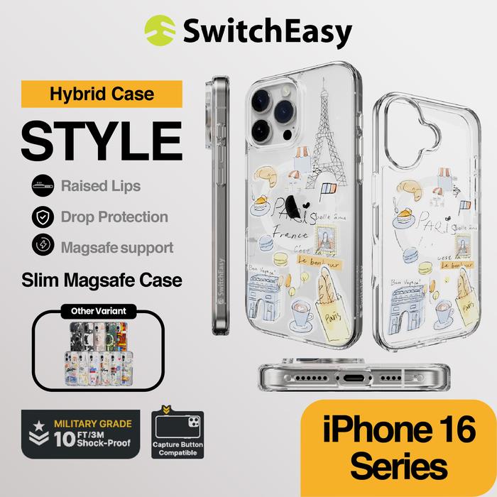 Gambar SwitchEasy Style Case for iPhone 16 Pro Max / 16 Pro / 16 Plus / 16 Casing Magsafe Slim Cover Protection Premium Aesthetic - Paris, 16 dari SwitchEasy Official undefined Tokopedia