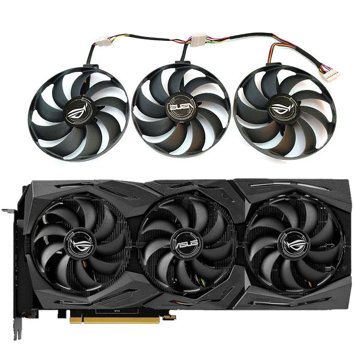 Jual NEW 1SET T129215SU FDC10H12S9-C RTX 2080 Ti GPU Fan，For ASUS