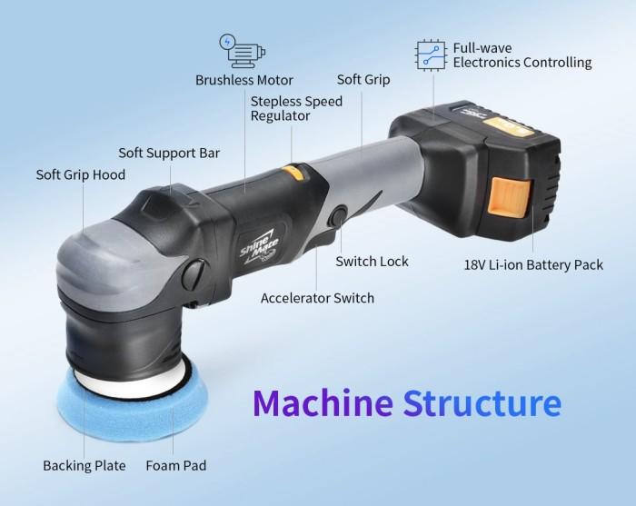 Jual MURAH MESIN POLES SHINEMATE CORDLESS DUAL ACTION EB351 3/12