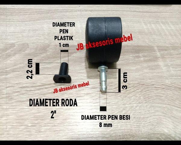 Gambar RODA KURSI KANTOR 5cm.. MODEL TANCAP dari hasil ala undefined Tokopedia
