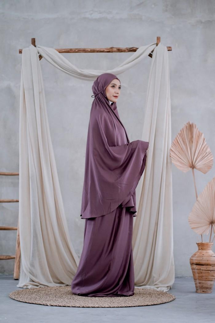 Gambar Kids Prayer Robe / Mukena Anak bahan TENCEL (9-12 years) - Mauve dari Cool Stel undefined Tokopedia