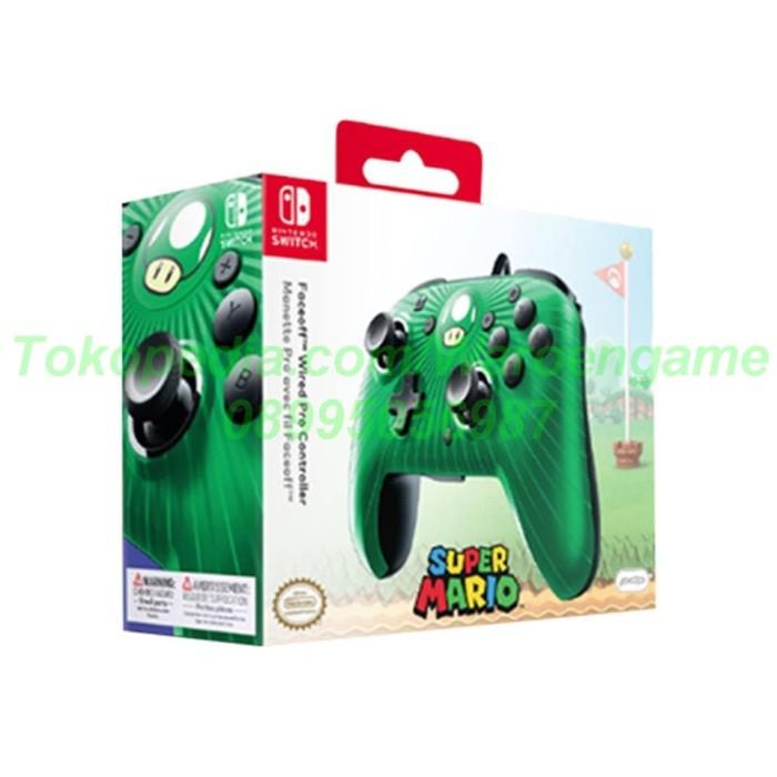 Jual PDP NINTENDO SWITCH FACEOFF WIRED GREEN MUSHROOM PRO
