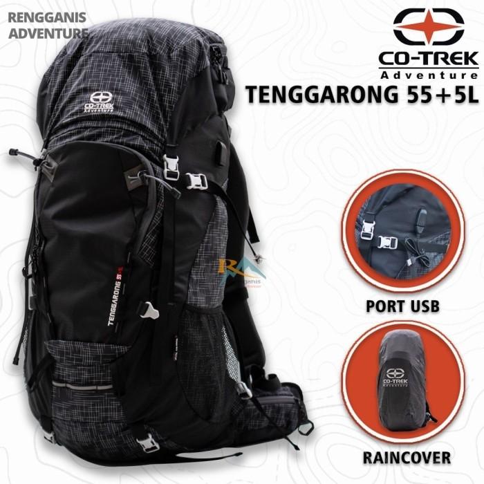 Gambar PROMO TAS CARRIER CO-TREK TENGGARONG 55 UP TO 60 L ORIGINAL GUNUNG RANSEL - Hitam dari Puncak Explore undefined Tokopedia