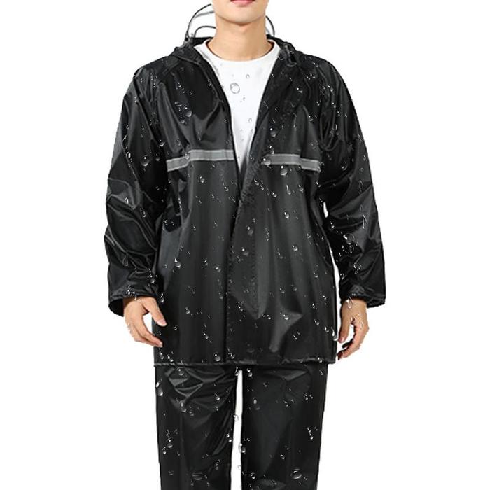 Jual Motorcycle Raincoat Waterproof Safety Rain Coat Hood Rain