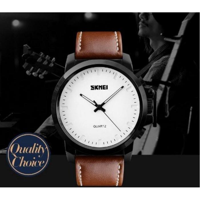 Jual [TERLARIS] SKMEI Jam Tangan Analog Pria Strap Kulit 1208