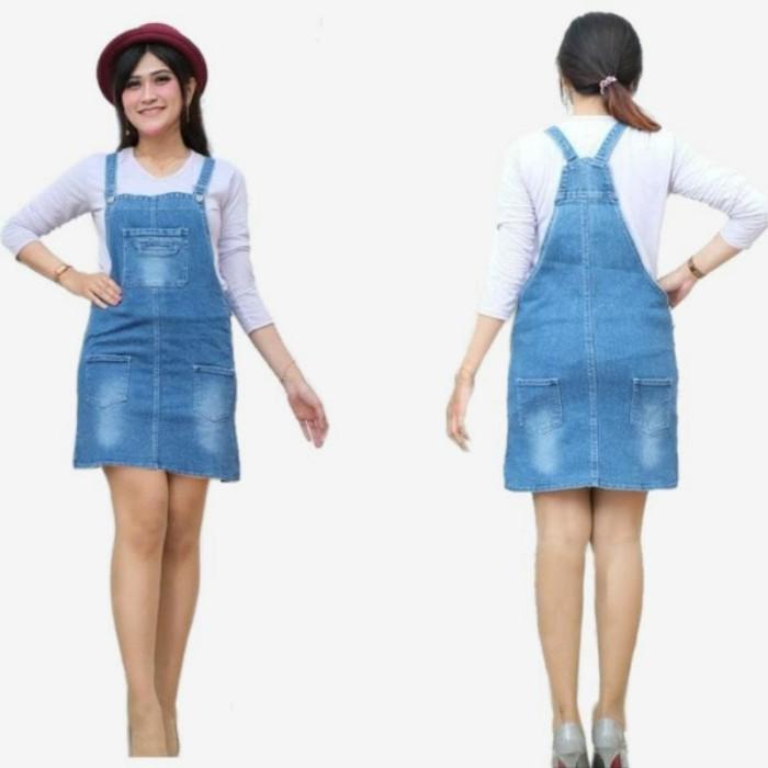 Jual Baju Rok Kodok Overall Jumpsuit Pendek Jeans Big Size