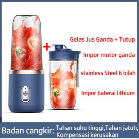 Gambar ZZQ681 Blender 6 Pisau Juicer Portable Usb Pembuat Jus Elektrik. - BIRU + GELAS dari Panpang Store11 undefined Tokopedia