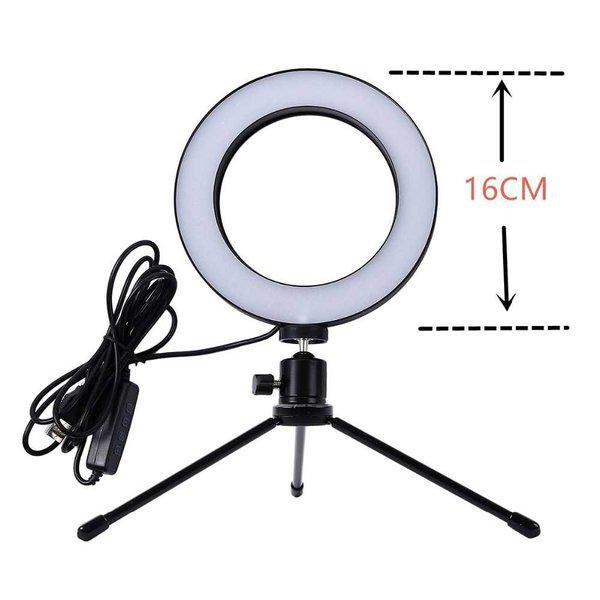 Jual taffstudio lampu halo ring light led kamera 8w 6inch mini