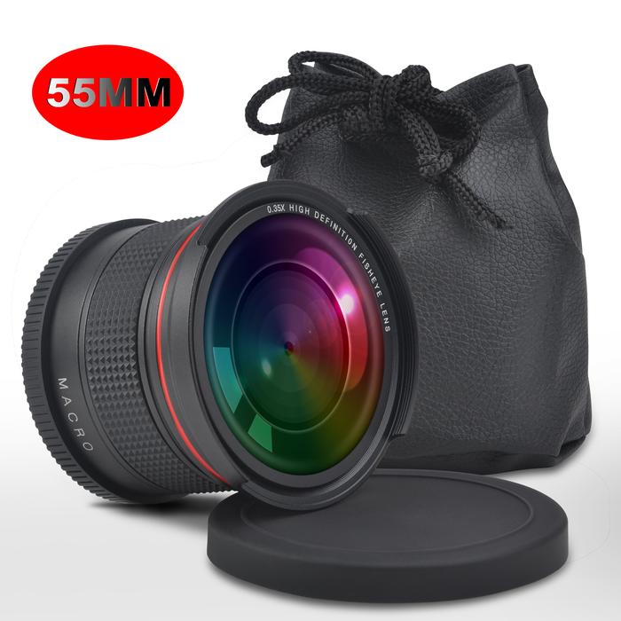 Jual 55MM Fisheye Wide Angle Lens (W/ Macro Portion) for