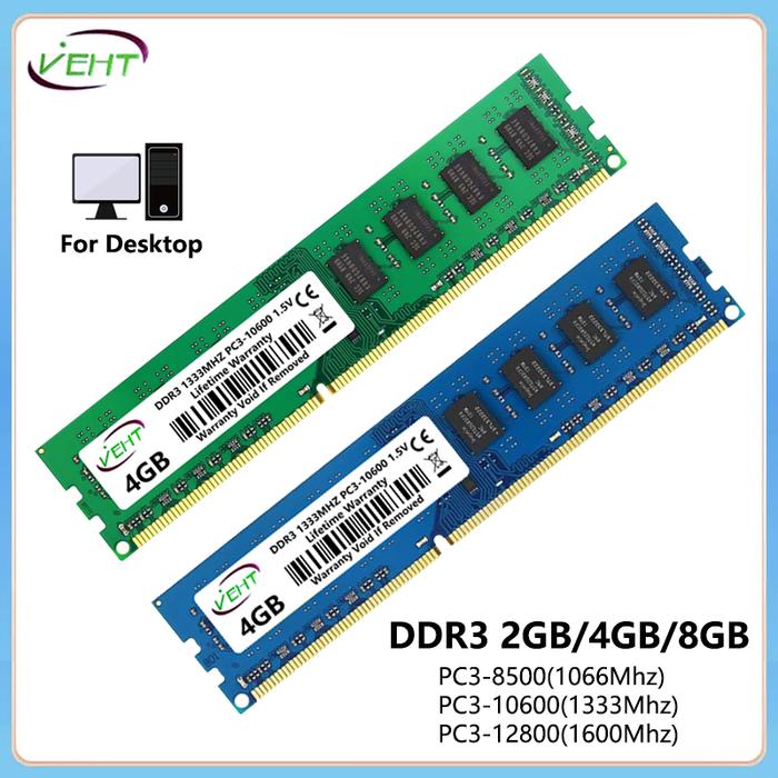 Jual DDR3 2GB 4GB 8GB Desktop Memories Ram PC3 1066 1333 1600Mhz