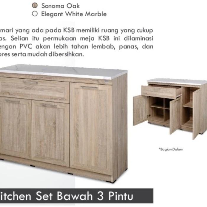 Gambar kitchen set 2 pintu kitchen set bawah 3 pintu rak piring ksb 212 BEST SELLER - 3 pintu bawah v dari OKTA21 undefined Tokopedia
