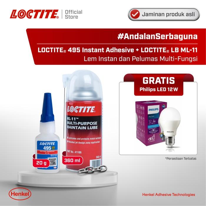 Gambar Henkel Loctite 495 Instant Adhesive Lem Instan Lem Super Glue 20 Gr Pasti Ori - 495+ML11+Philip dari zaditya undefined Tokopedia