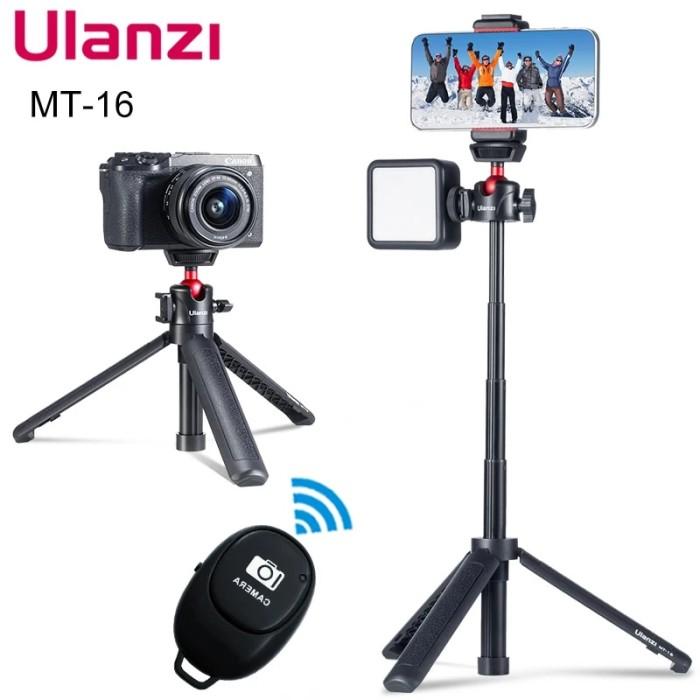 Jual Ulanzi MT-16 Foldable Tripod for Phone Cold Shoe Ball Head