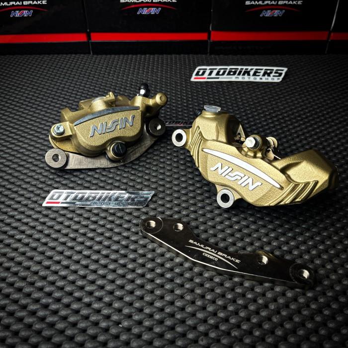 Gambar Kaliper Nissin Samurai ke PCX ADV 150 160 Depan 4P Kiri 2P Belakang - Gold-Gold dari Auto Hemat undefined Tokopedia