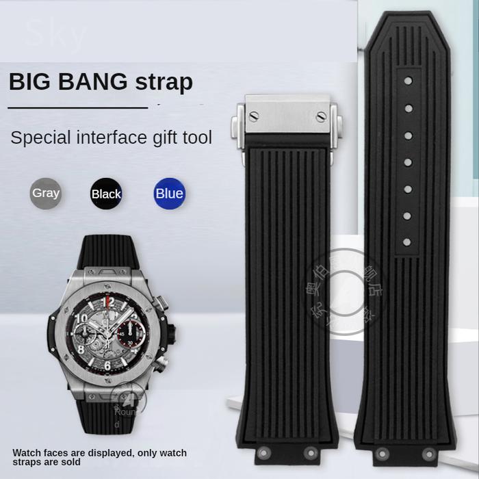 Jual Soft Comfortable Steel Buckle Watch Strap for HUBLOT Yubo Big