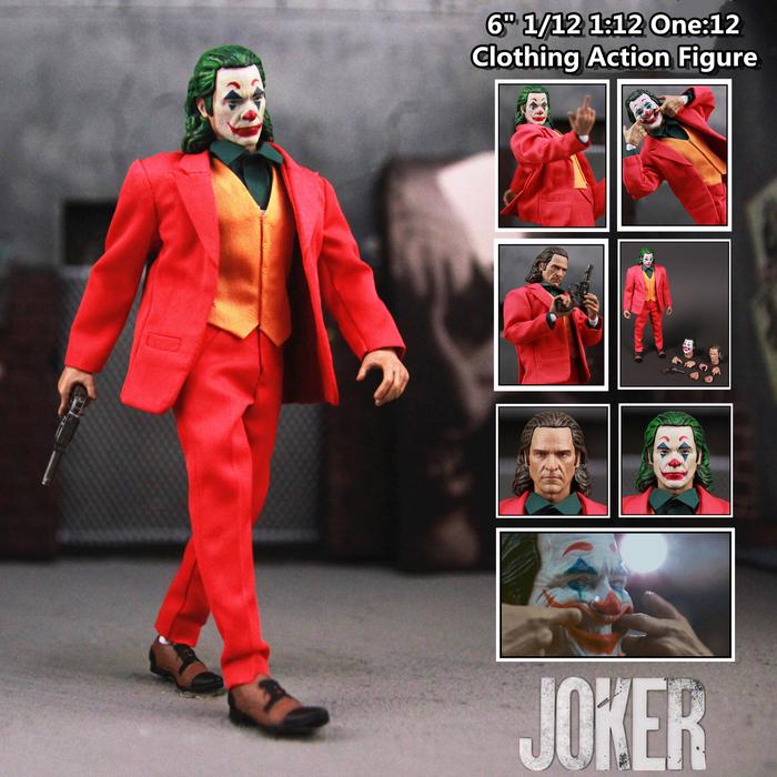 Dcu The Joker Action Figure Clown Face Joaquin Phoenix Todd Phillips  Movie 112 One12 Clothing Toys Doll Model