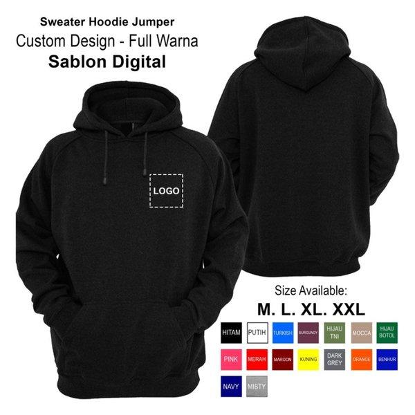 Jual Jaket Hoodie Sweater Jumper Sablon Satuan Polos Custom Rdir