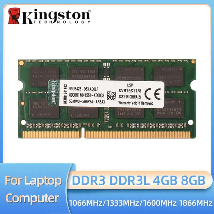 Jual Kingston Laptop DDR3L DDR3 8GB 4GB 1066Mhz 1333Mhz 1600Mhz