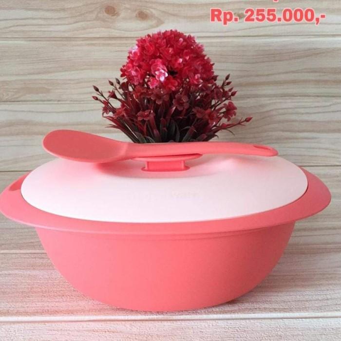 Gambar tempat nasi tupperware//blossom rice server 3 liter - peach dari HEN Collections undefined Tokopedia