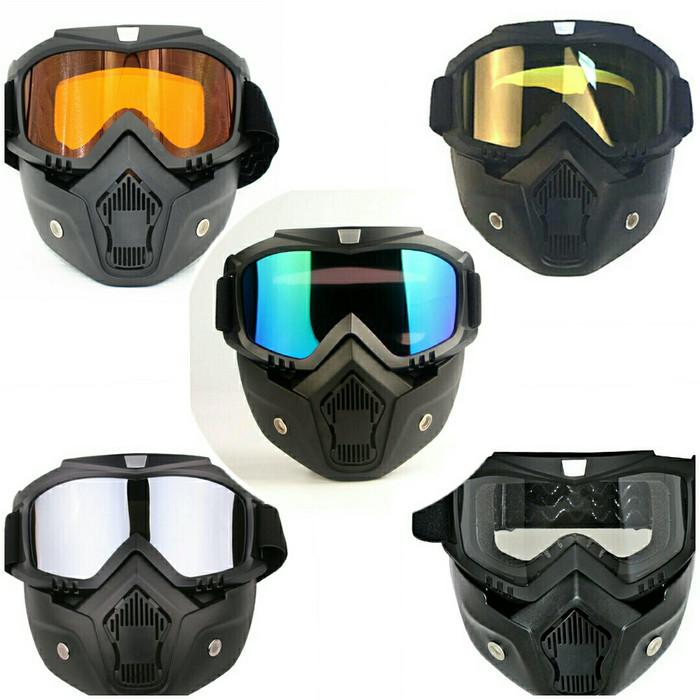 Gambar Kacamata Goggle Helm Masker Motor Set Paintball Airsoftgun Trail Cross - Kuning dari Lbagstoremall undefined Tokopedia