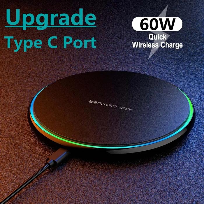 Jual 60W Fast Wireless Charger Pad for iPhone 14 13 16 15 Pro Max