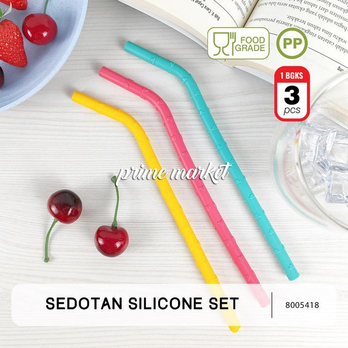 Gambar Sedotan Silicone Set Isi 3 pcs Sedotan Silikon Food Grade Sedotan Minuman Silicone Set Isi 3 pcs Silicone Straw (8005418) dari maradonanih undefined Tokopedia
