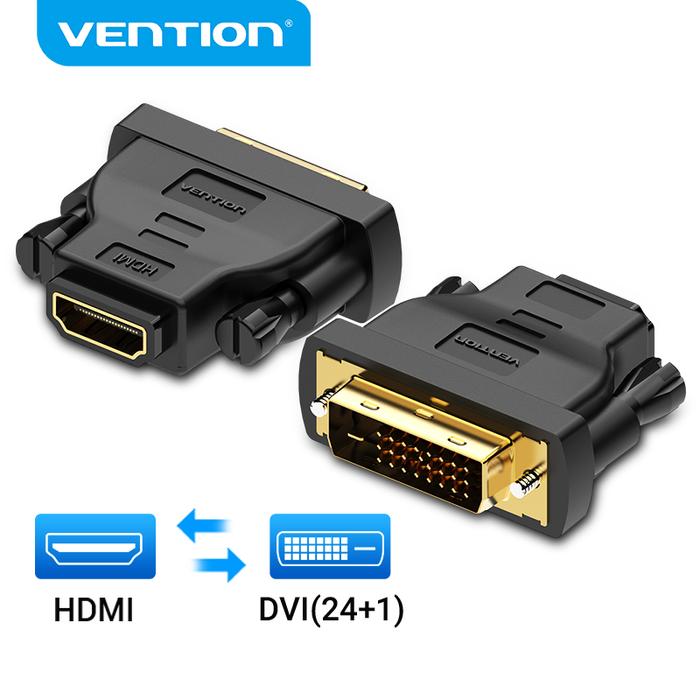 Jual Vention DVI to HDMI Adapter Bi-directional DVI D 24+1 Male to