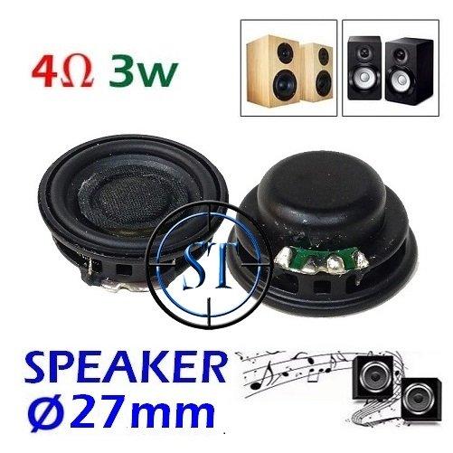 Jual Speaker Mini Ohm Bulat 3W 27mm Full Range Audio Woofer Bass
