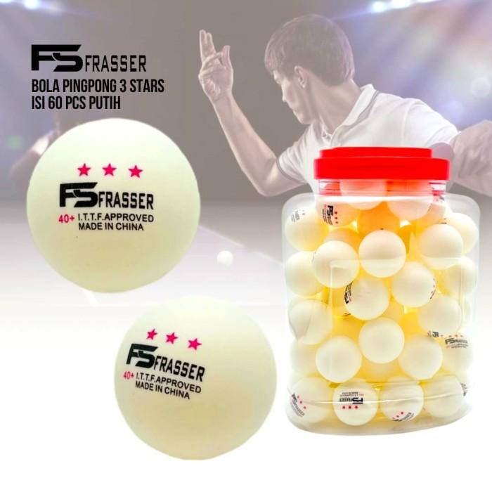 Gambar Bola Pingpong Tenis Meja Frasser 1 Toples Isi 60 Biji Bola Putih - 3*TOPLES PUTIH dari bungabuir undefined Tokopedia