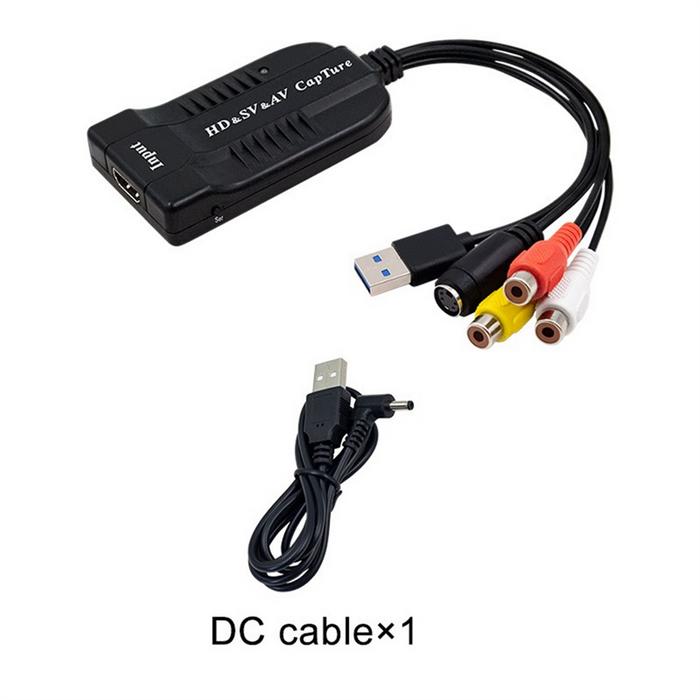 Usb Video Capture Card Vhshdhi8dvd To Digital Converter Hdrcas-video To  Usb20 Audio Video Record Capture Device