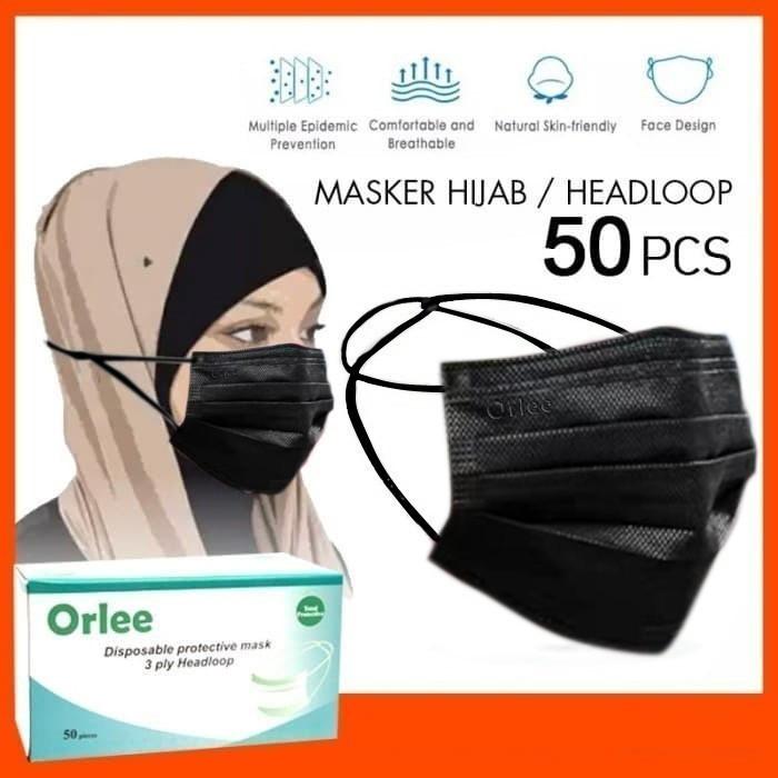 Gambar Masker 3 Ply 3Ply isi 50 disposable Masker 3 Lapis anti virus Earloop - HIjab Orle Hita dari Lbagstoremall undefined Tokopedia